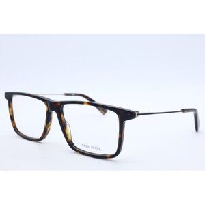 DIESEL DL 5312 052 Havana Rectangle Eyeglasses Clear Lenses 55mm